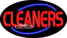 Cleaners Flashing Neon Sign