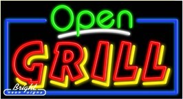 Grill Open Neon Sign