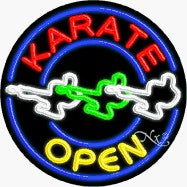 Karate Circle Shape Neon Sign