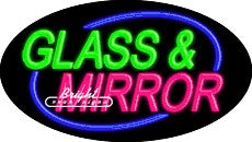 Glass & Mirror Flashing Neon Sign