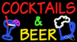 Cocktails & Beer Business Neon Sign