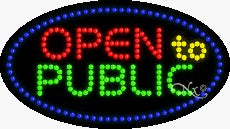Open to Public LED Sign