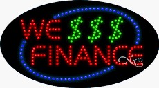 We Finance LED Sign