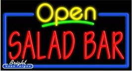 Salad Bar Open Neon Sign