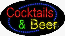 Cocktails & Beer LED Sign