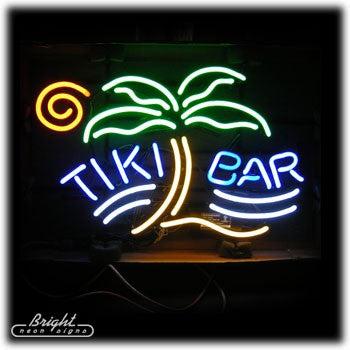 Tiki Bar Palm Neon Sign