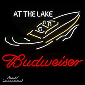 Budweiser At the Lake Neon Sign
