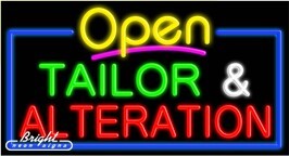 Tailor & Alteration Open Neon Sign
