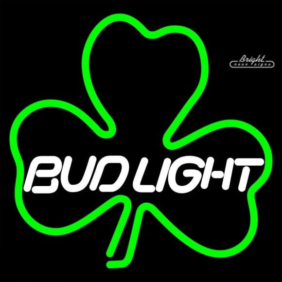 Budlight Green Clover Neon Sign