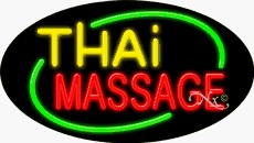 Thai Massage Oval Neon Sign