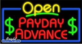 Payday Advance Open Neon Sign