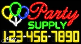 Party Supply Neon w/Phone #