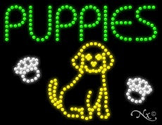 Puppies LED Sign