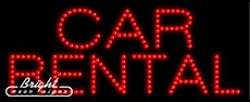 Car Rental LED Sign