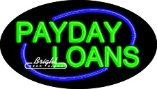 Payday Loans Flashing Neon Sign