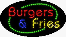 Burgers & Fries LED Sign
