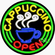 Cappuccino Circle Shape Neon Sign