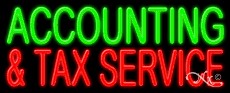 Accounting & Tax Service Business Neon Sign