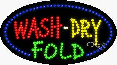 Wash Dry Fold LED Sign