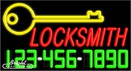 Locksmith Neon w/Phone #