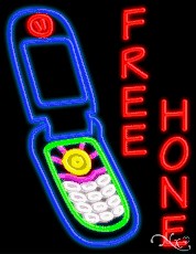 Free Cellphone Neon Sign