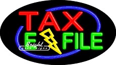 Tax eFile Flashing Neon Sign