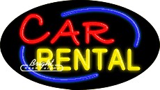 Car Rental Neon Sign