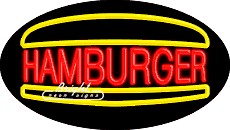 Hamburger Flashing Neon Sign