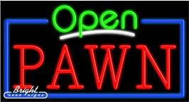 Pawn Open Neon Sign