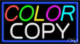 Color Copy Business Neon Sign