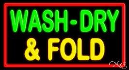 Washdry Fold Neon Sign