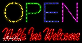 Open Walk Ins Welcome LED Sign