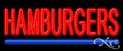 Hamburgers Economic Neon Sign