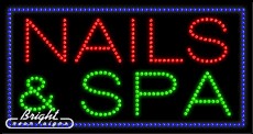 Nails & Spa LED Sign