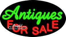 Antiques For Sale Neon Sign