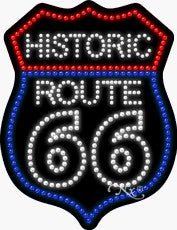 Historic Route 66 LED Sign