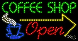 Coffee Shop Open LED Sign