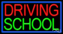 Driving School Business Neon Sign