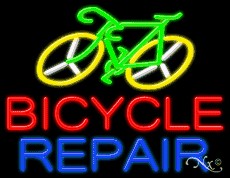 Bicycle Repair Business Neon Sign