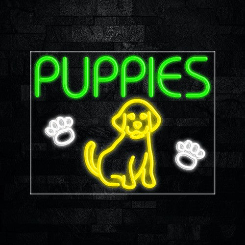 Puppies Flex-Led Sign