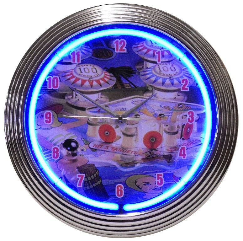 Pinball Neon Clock