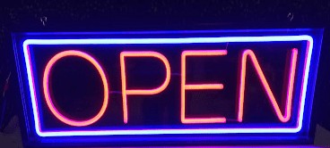 Outdoor FLEX-LED Open Sign (30" Wide x 12"Tall)