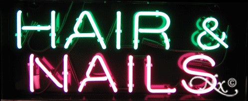 Hair Nail Salon Neon Sign
