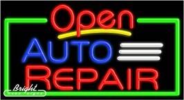 Auto Repair Open Neon Sign