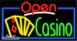 Casino Open Neon Sign