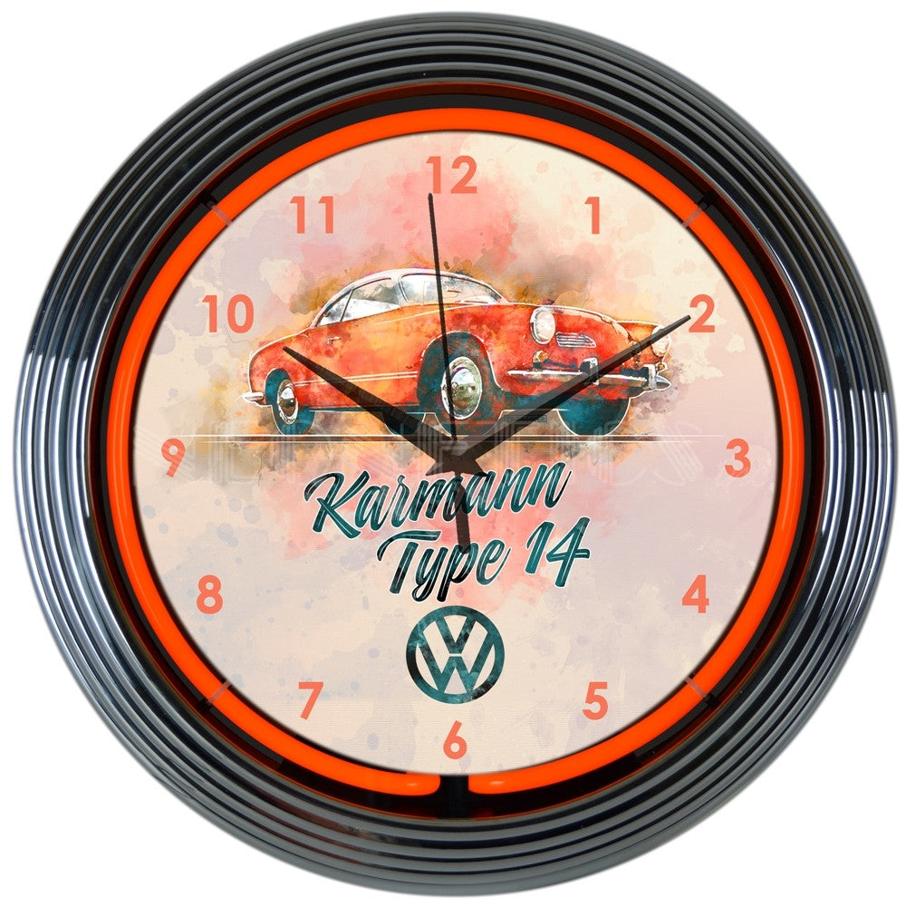 Volkswagen Karmann Neon Clock