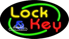 Lock & Key Neon Sign
