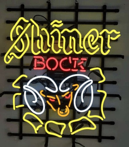 Shiner Bock Ram Neon Beer Sign
