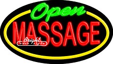 Open Massage Flashing Neon Sign