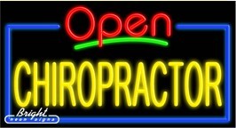 Chiropractor Open Neon Sign